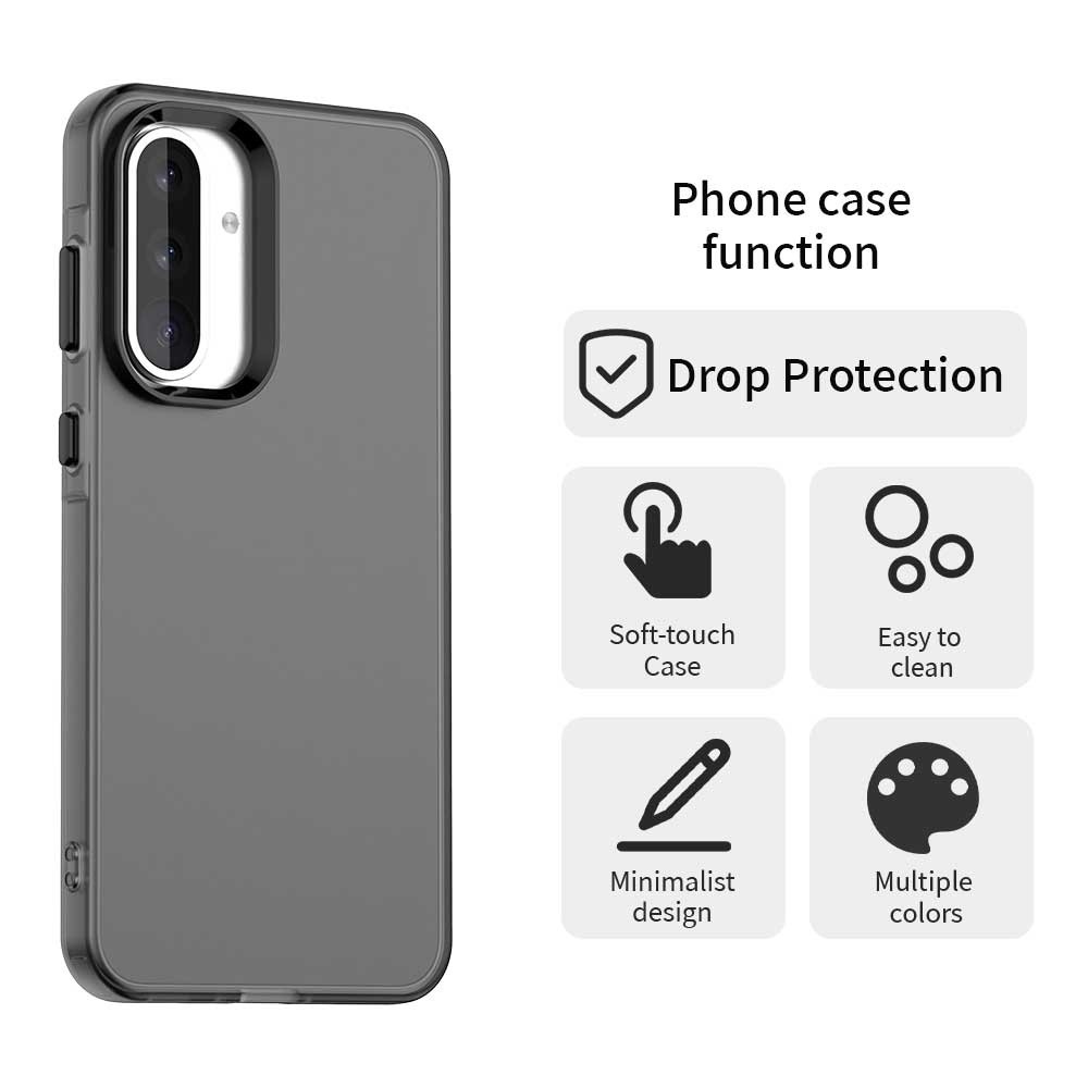 Candy matt zselés tok Samsung Galaxy A36 5G/A56 5G - fekete