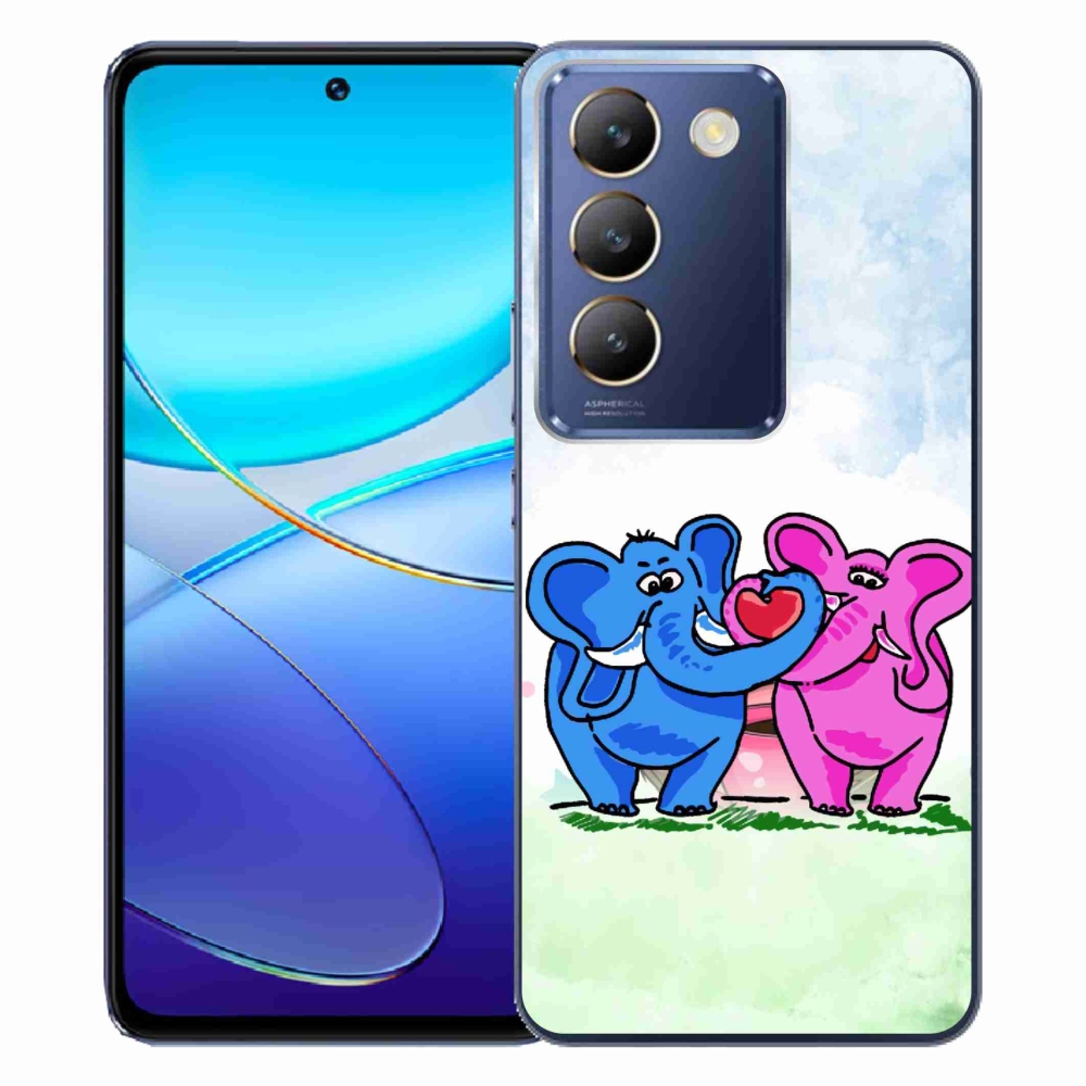 Gél borító mmCase a Vivo V40 SE 4G/5G készülékhez - szerelmes elefántok