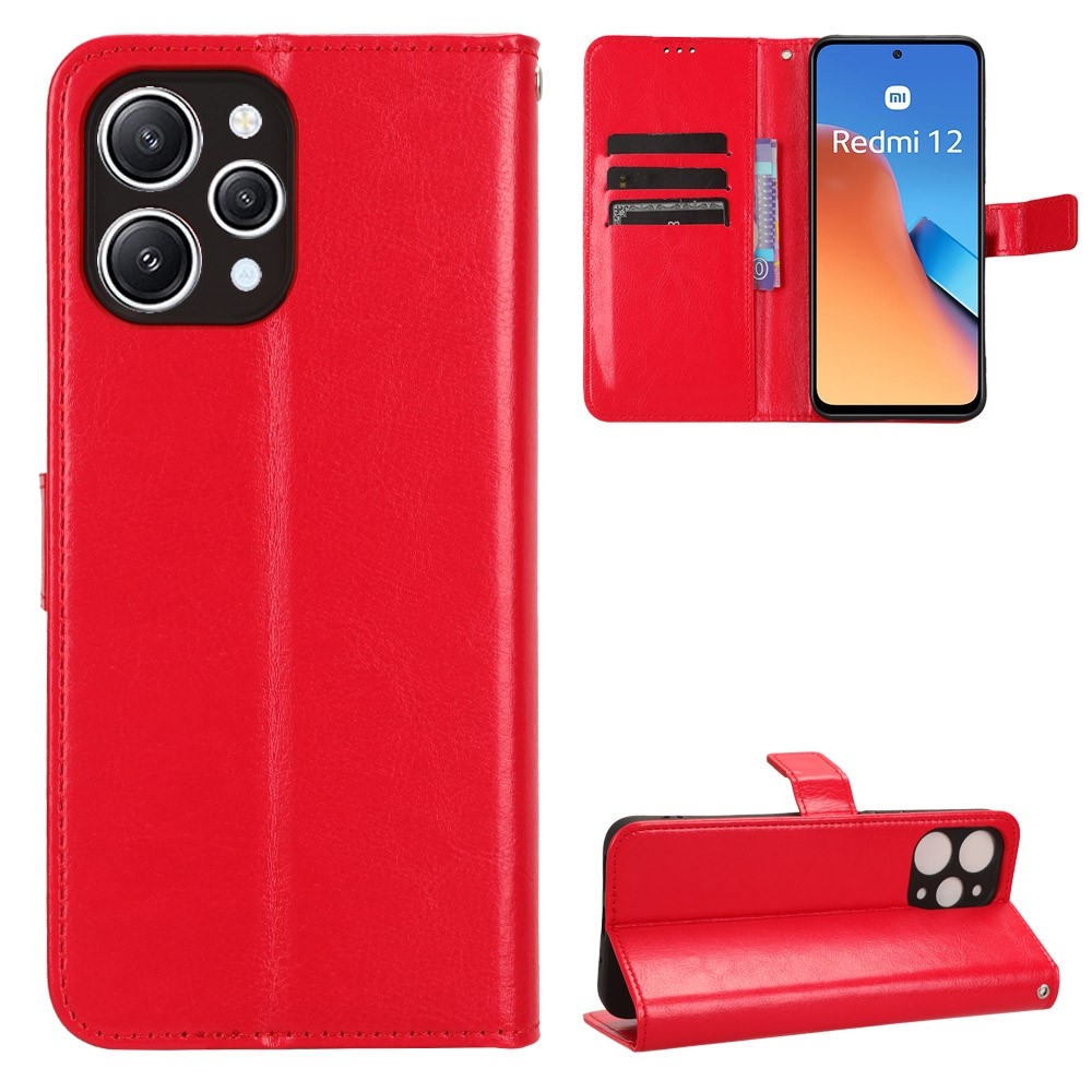 Lókönyv tok a Xiaomi Redmi 12 4G/5G készülékhez - piros