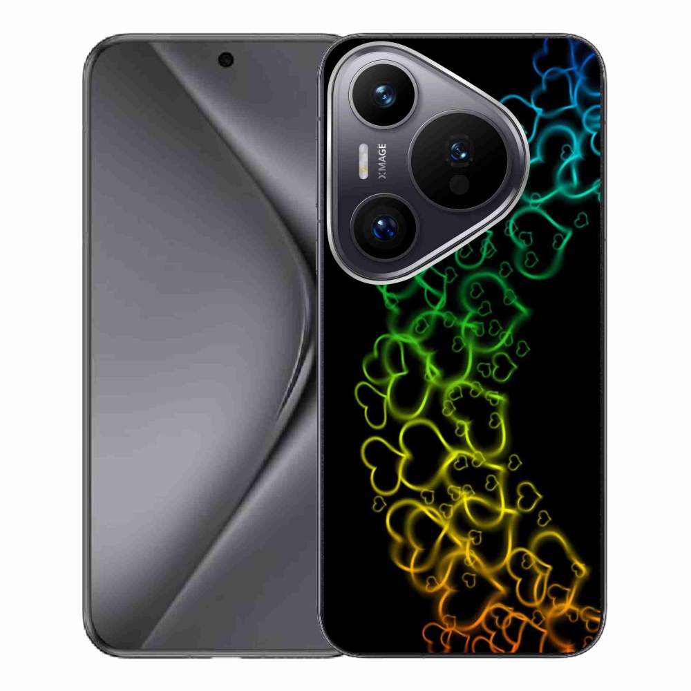Zselés borítás mmCase a Huawei Pura 70 Pro készülékhez - színes szívek