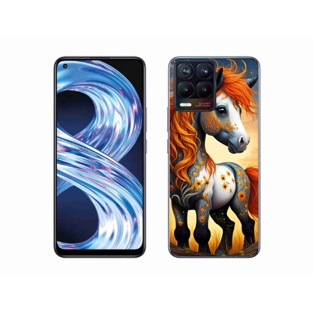 Zselés borítás mmCase a Realme 8 Pro-hoz - színes póni