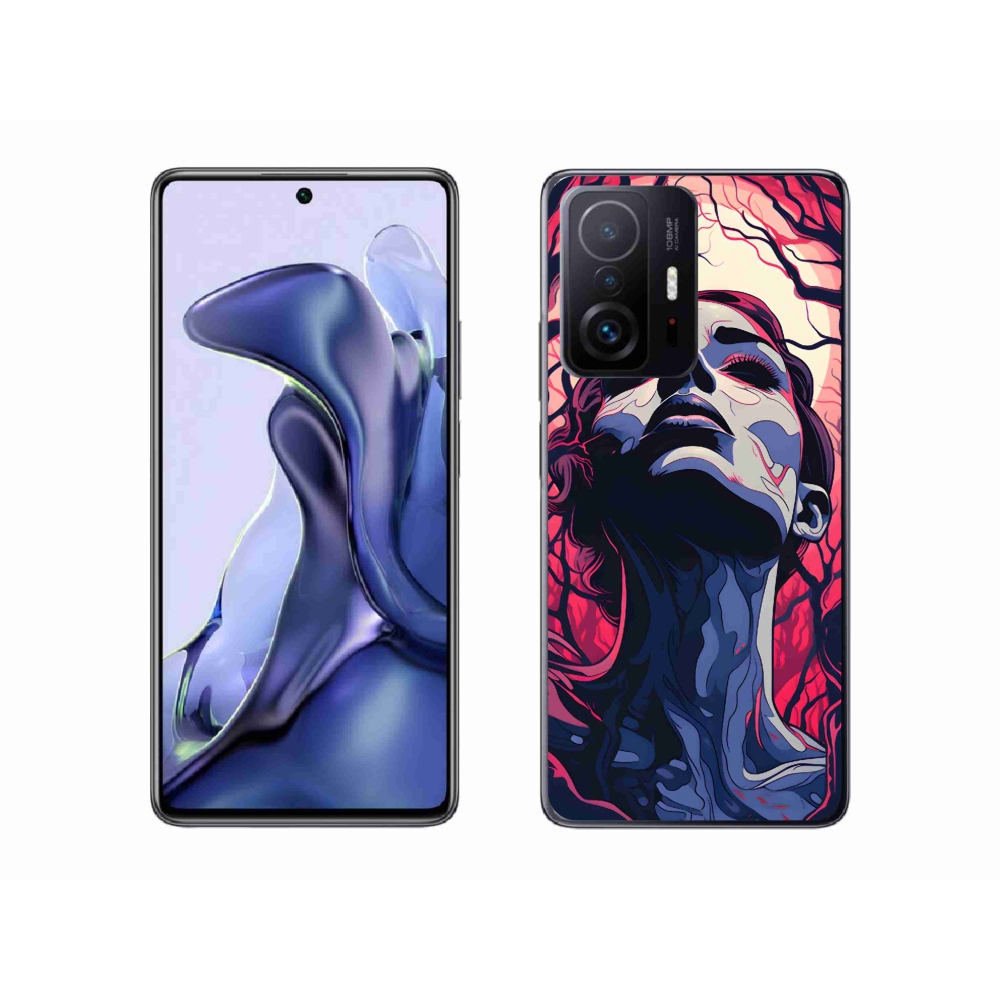 Gél borítás mmCase a Xiaomi 11T Pro számára - absztrakt arc