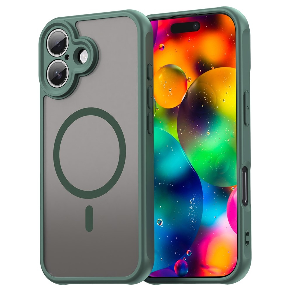 Matta zselés tok MagSafe-zsal iPhone 17 készülékhez - zöld