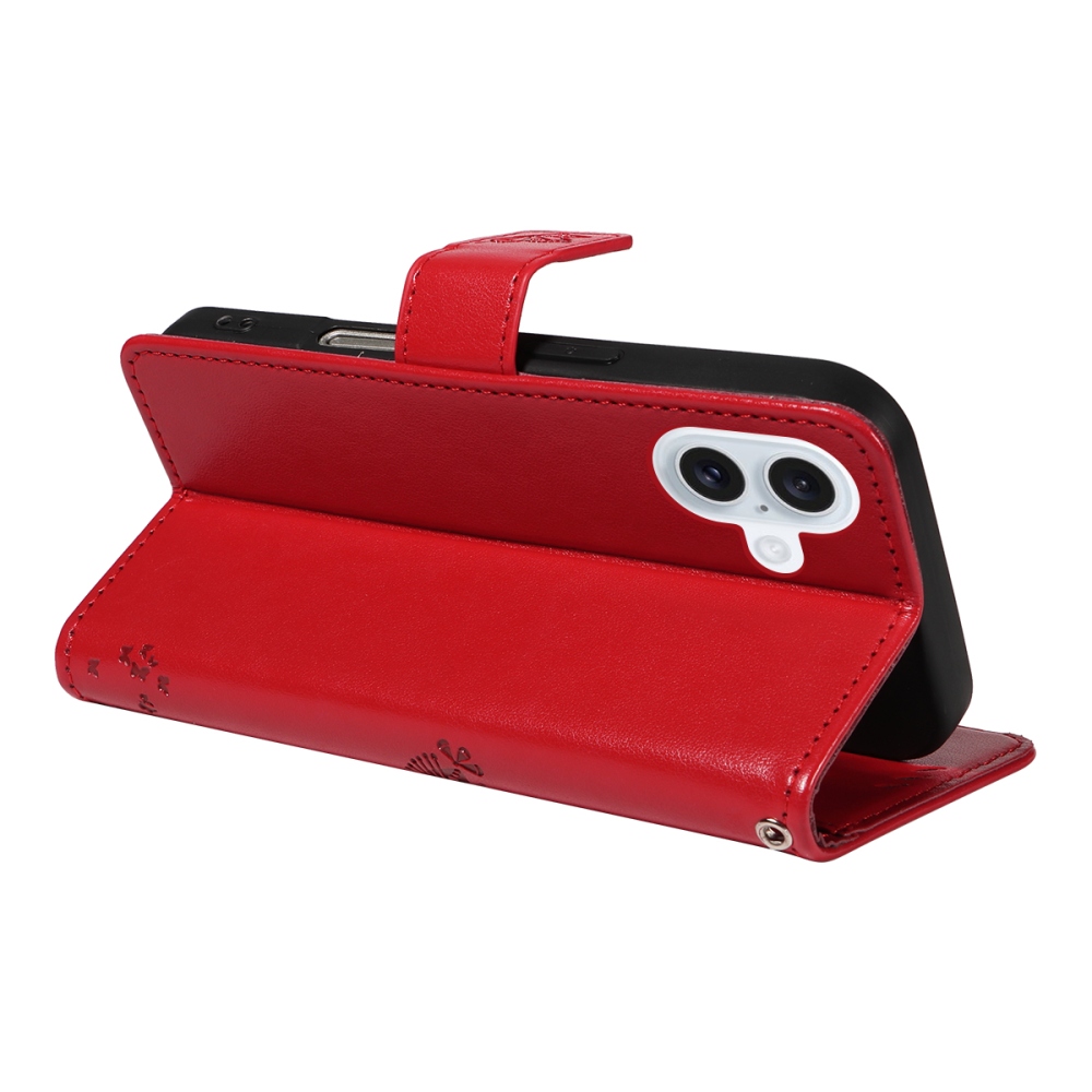 Fák könyvtáska iPhone 17-hez - piros