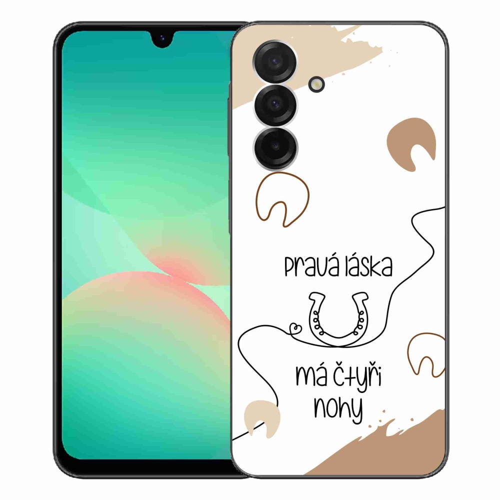 Gél borító mmCase Samsung Galaxy A26 5G - ló motívum fehér háttérrel