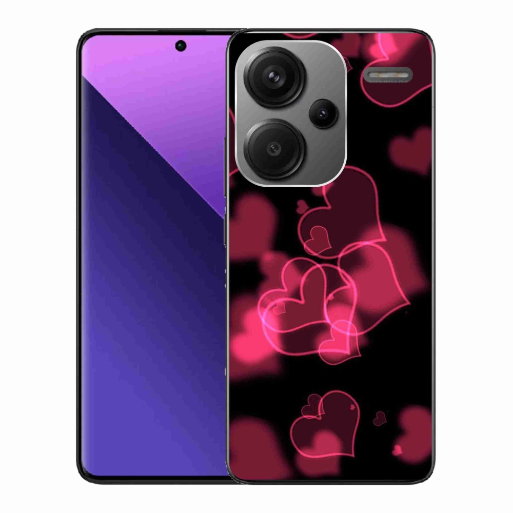 Gél borítás mmCase a Xiaomi Redmi Note 13 Pro+ 5G számára - piros szívek