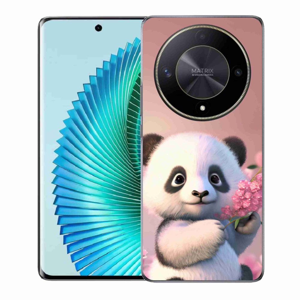 Gél borítás mmCase a Honor Magic 6 Lite 5G számára - aranyos panda