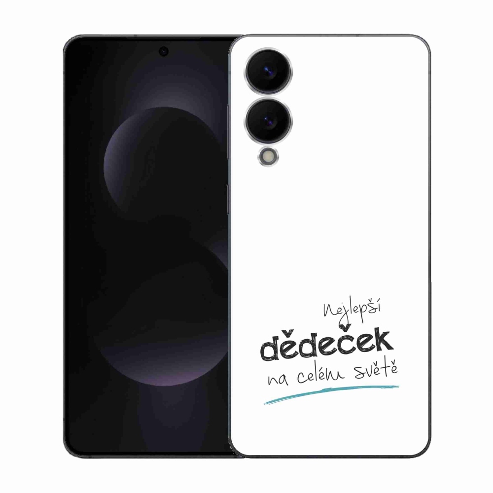 Gél borító mmCase Samsung Galaxy S25 Edge - a legjobb nagypapa 3 fehér háttérrel