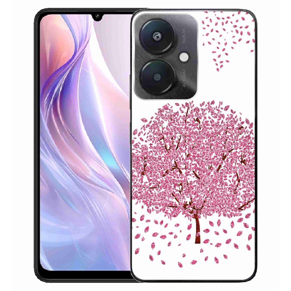 Gél borító mmCase a Xiaomi Redmi 13C 5G számára - rajzfilmfa levelekkel