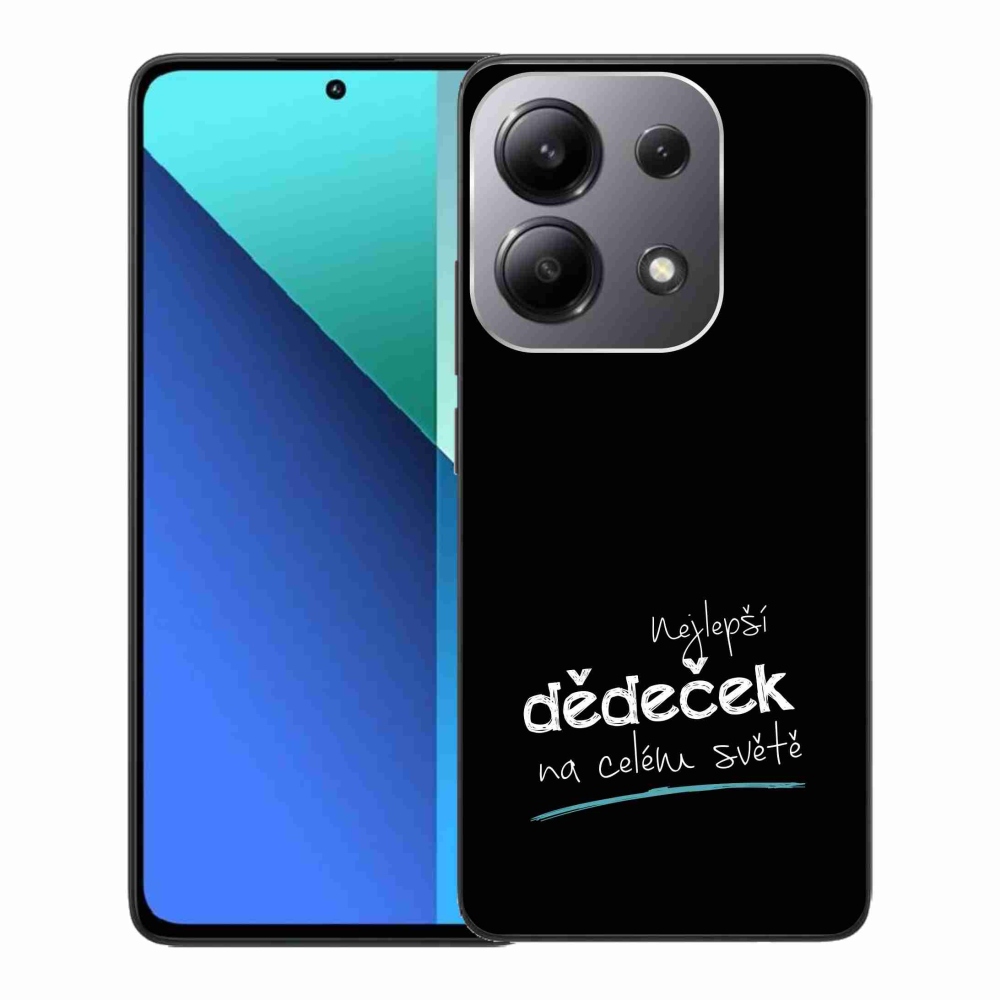 Gél borító mmCase a Xiaomi Redmi Note 13 - a legjobb nagypapa 3 fekete háttérrel