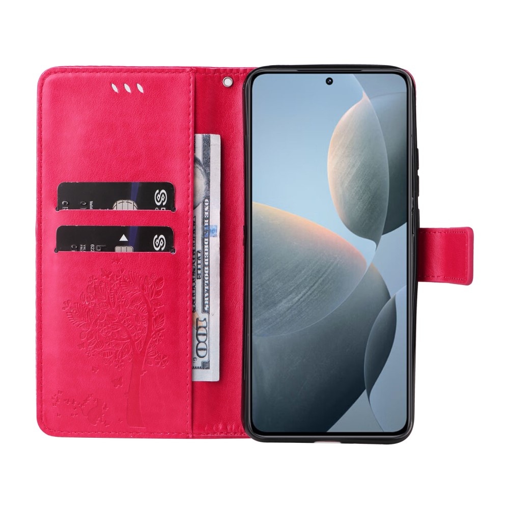 Fák könyv tok Xiaomi 14T - rózsa