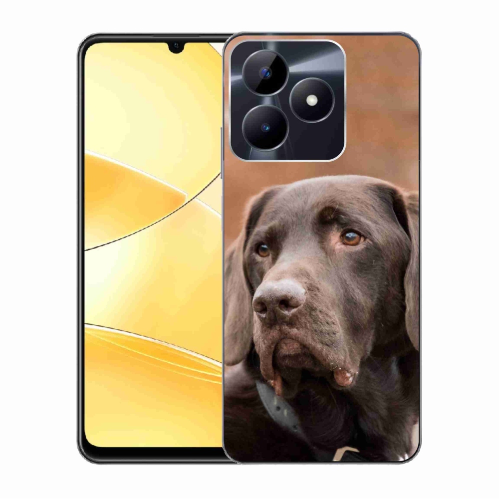 Gél tok mmCase a Realme C51/C53 készülékhez - barna labrador