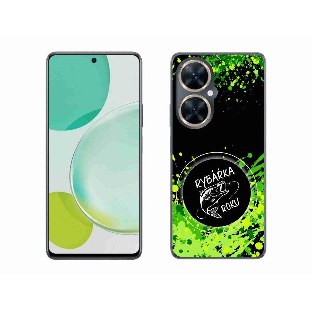 Gél borító mmCase a Huawei Nova 11i - az év horgásza fekete háttérrel