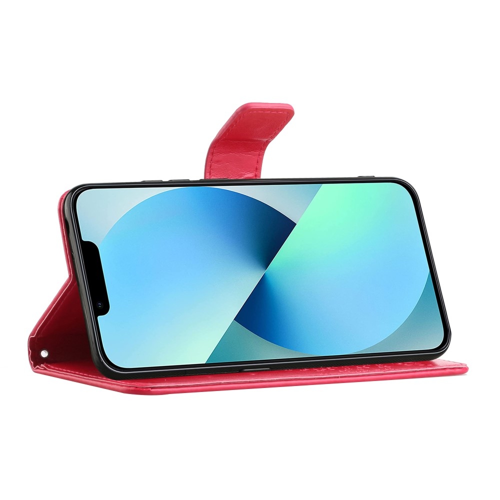 Fa könyv tok iPhone 15 Pro Max készülékhez - piros