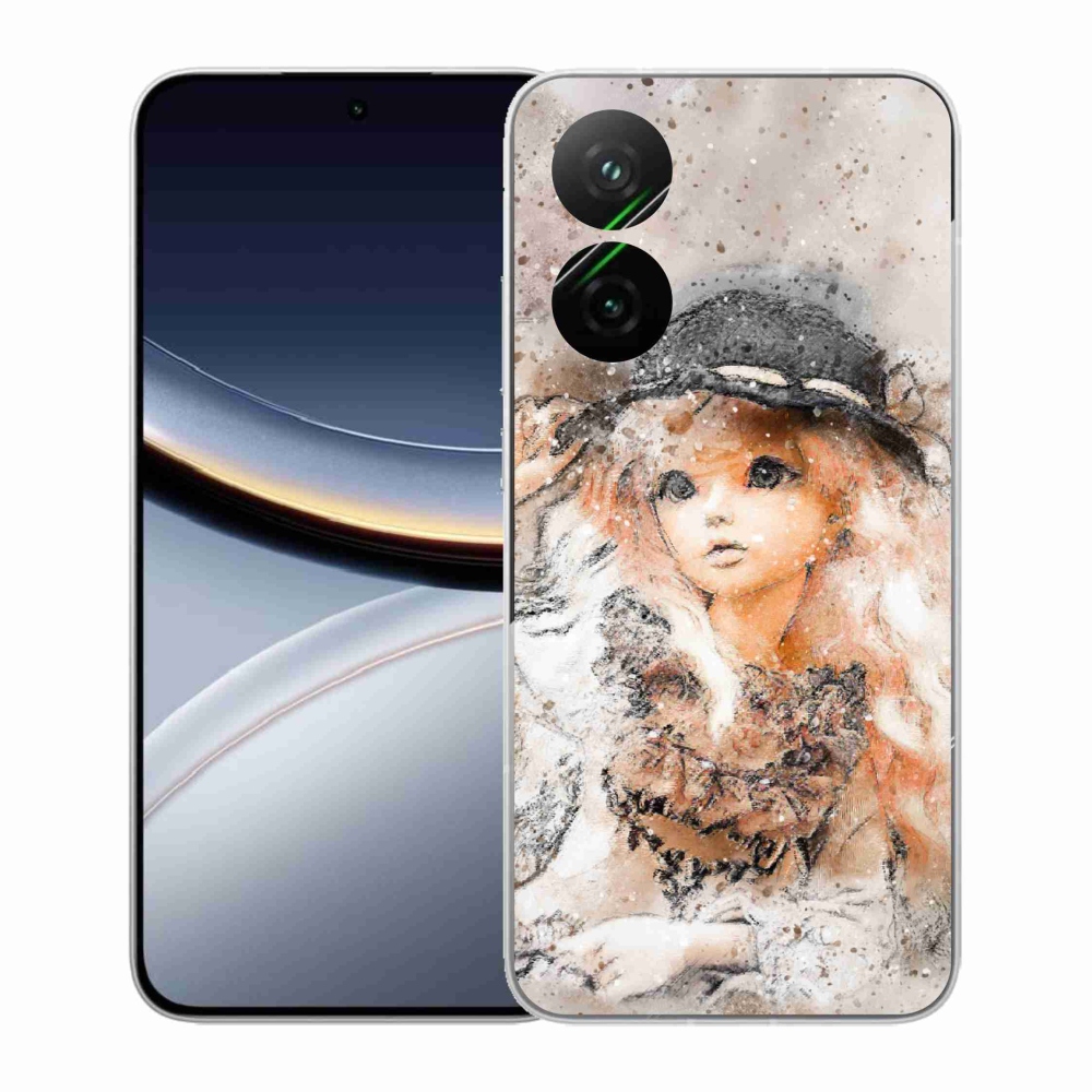 Gél borító mmCase a Xiaomi Poco F7 5G-hez - lány kalapban