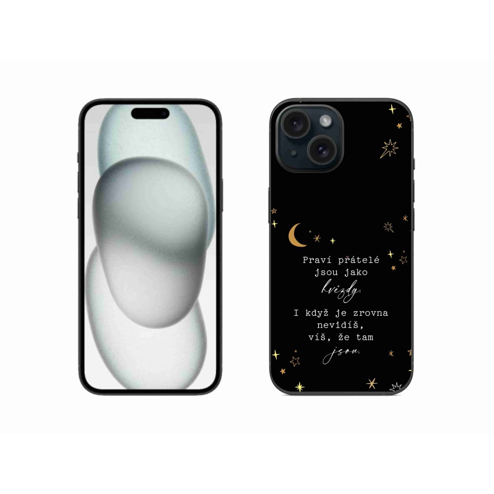 Gél borítás mmCase iPhone 15 - idézem 6 fekete háttérrel