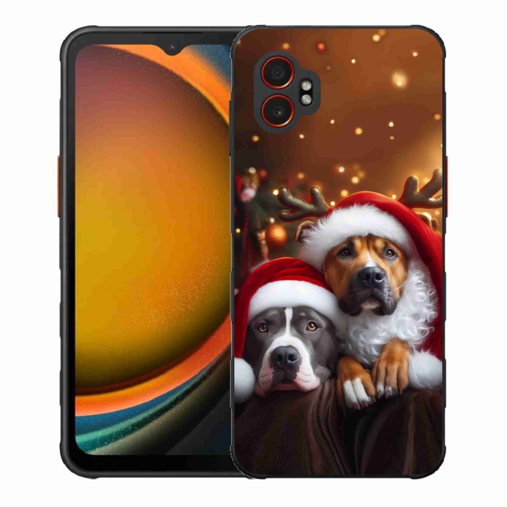 Gél borítás mmCase Samsung Galaxy Xcover 7 Pro - Karácsonyi kutyák