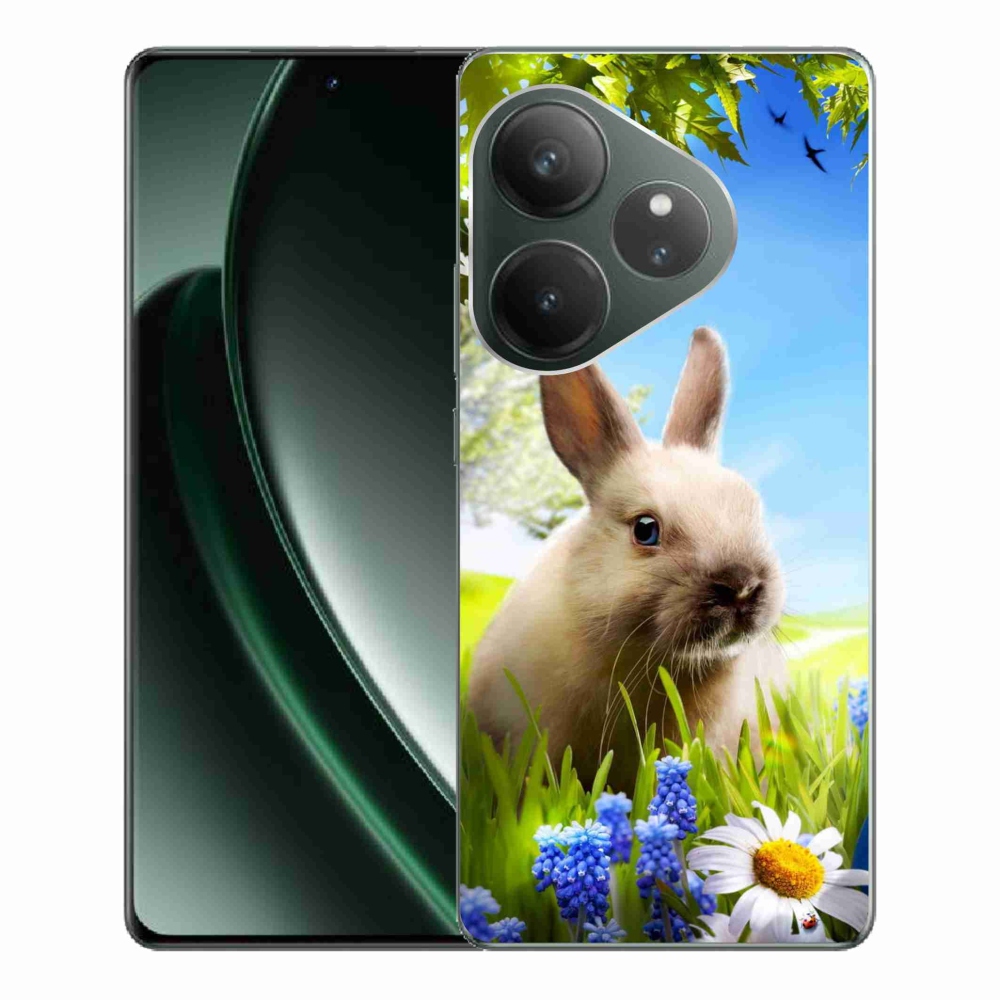 Gél borítás mmCase a Realme GT 6 5G/GT 6T 5G számára - nyuszi