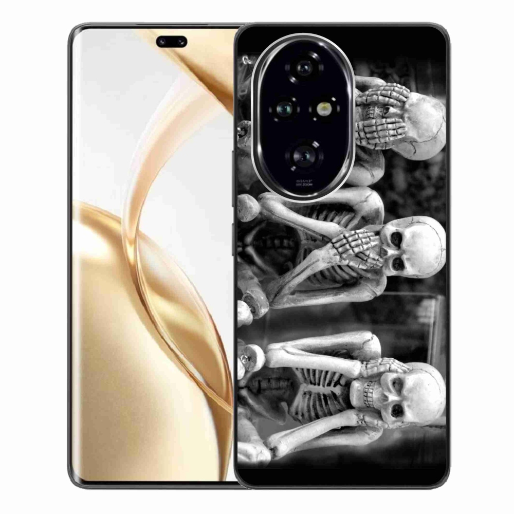 Zselés borítás mmCase a Honor 200 Pro 5G számára - csontvázak