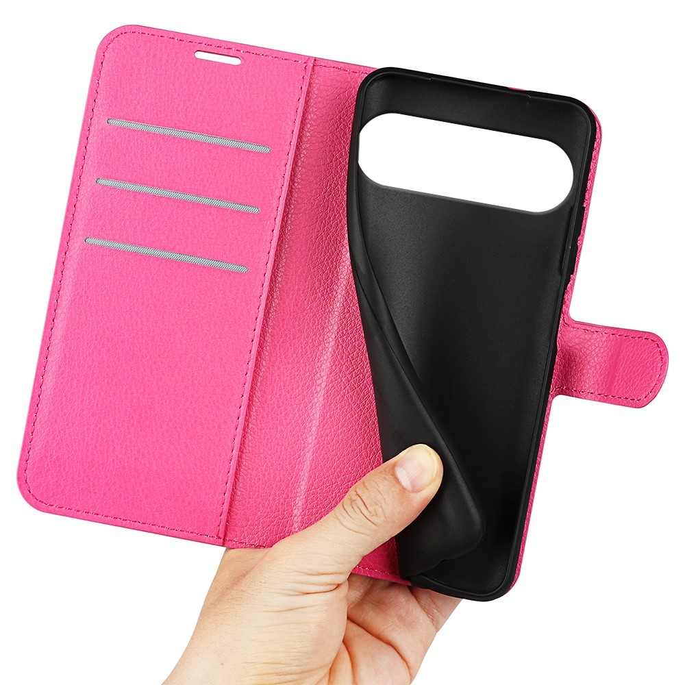 Litchi könyv tok Google Pixel 10 Pro XL-hez - rózsaszínű