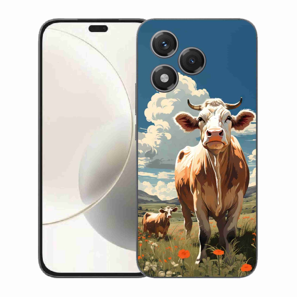 Zselés borítás mmCase a Honor 400 Lite-hoz - tehenek a réten
