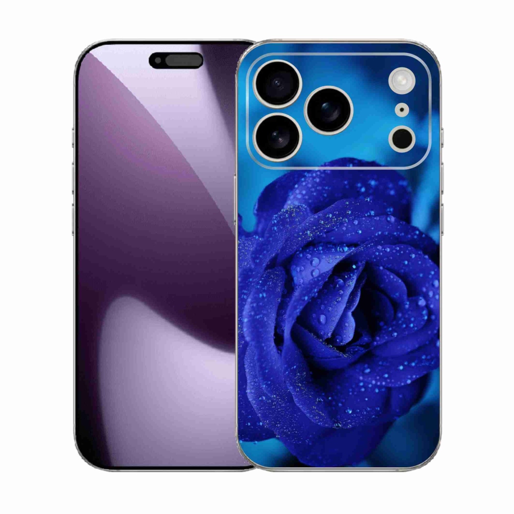 Zselés borítás mmCase iPhone 17 Pro készülékhez - kék rózsa