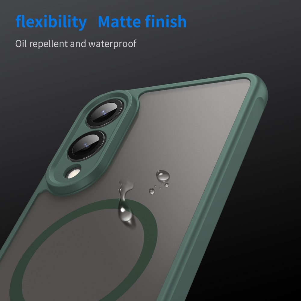 Matta zselés tok MagSafe tok Samsung Galaxy S25 Edge készülékhez - zöld