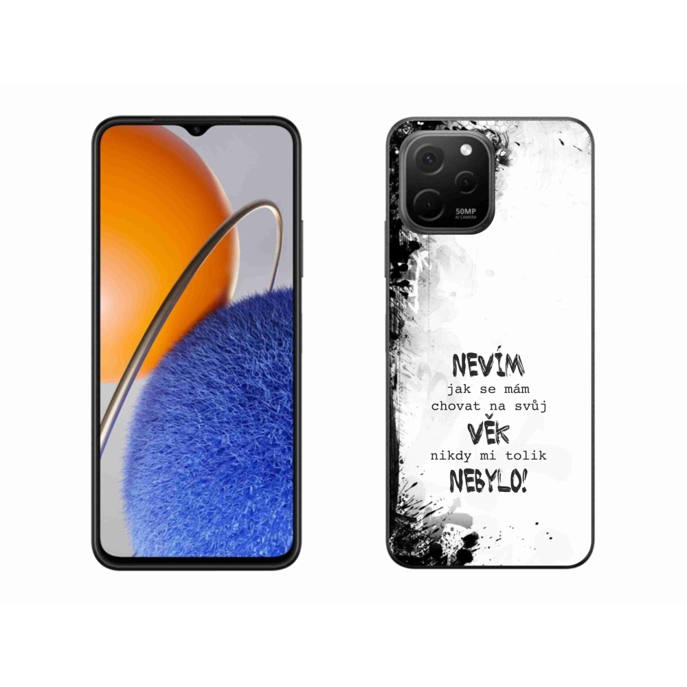 Gél borító mmCase a Huawei Nova Y61 készülékhez - vicces szöveg 14 fehér háttér