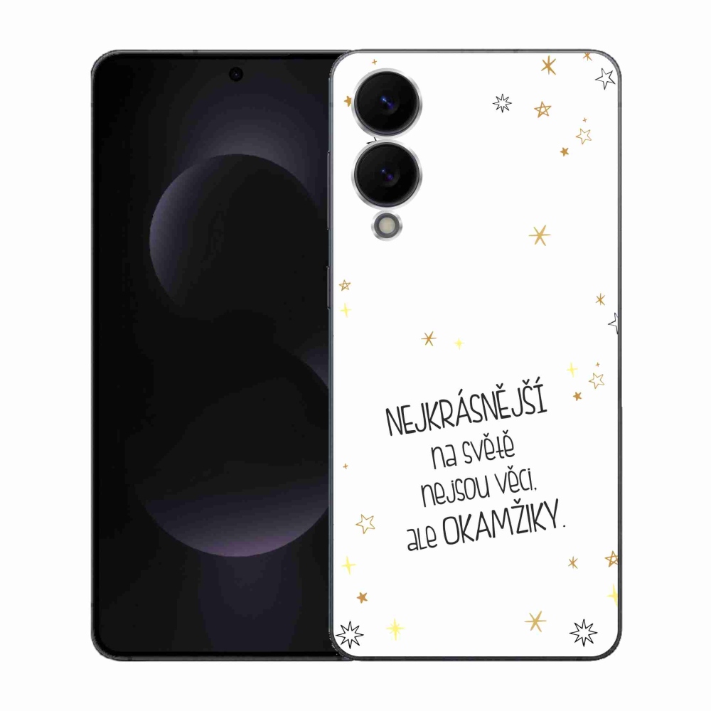 Gél borítás mmCase Samsung Galaxy S25 Edge - idézem 4 fehér háttér