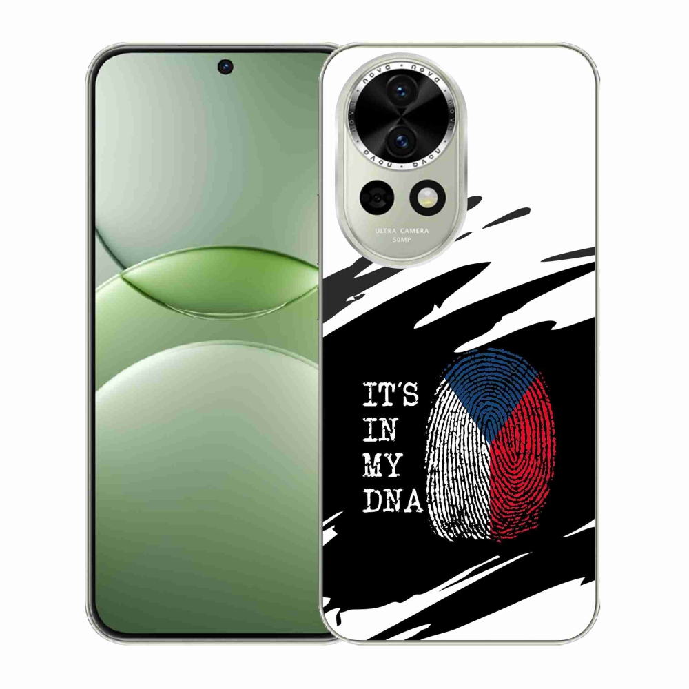 Gél borító mmCase a Huawei Nova 13 5G - zászló ujjlenyomat fekete és fehér háttérrel