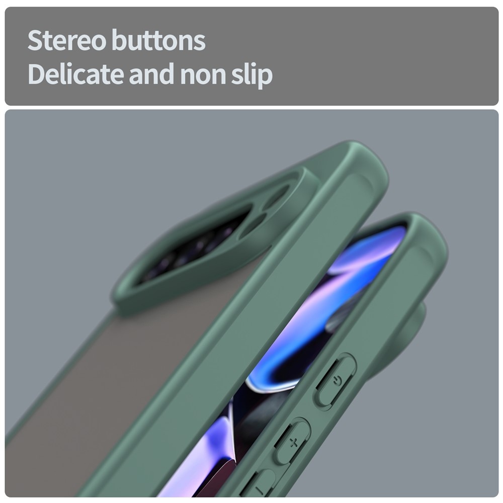 Zselés tok kemény hátlappal a Google Pixel 10 Pro XL számára - zöld színű