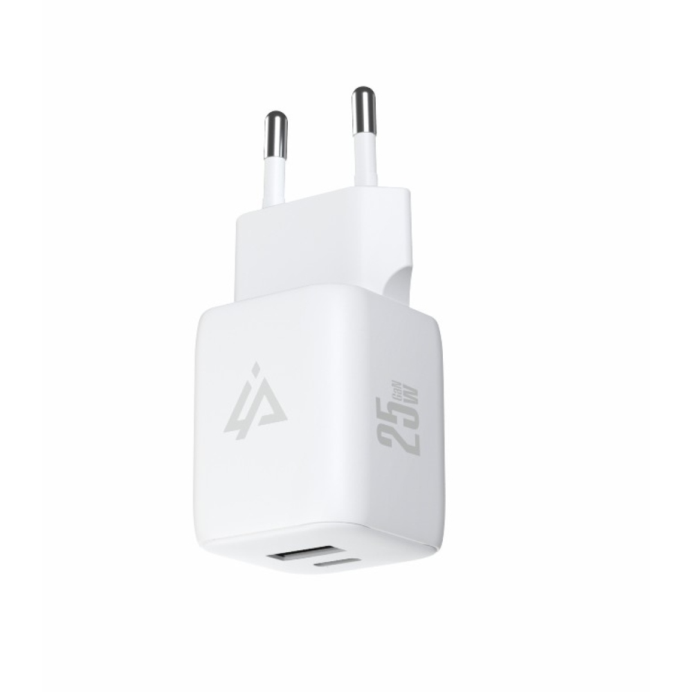 iPEAX GaN 25 W-os hálózati töltő, 1x USB-C és 1x USB-A - fehér