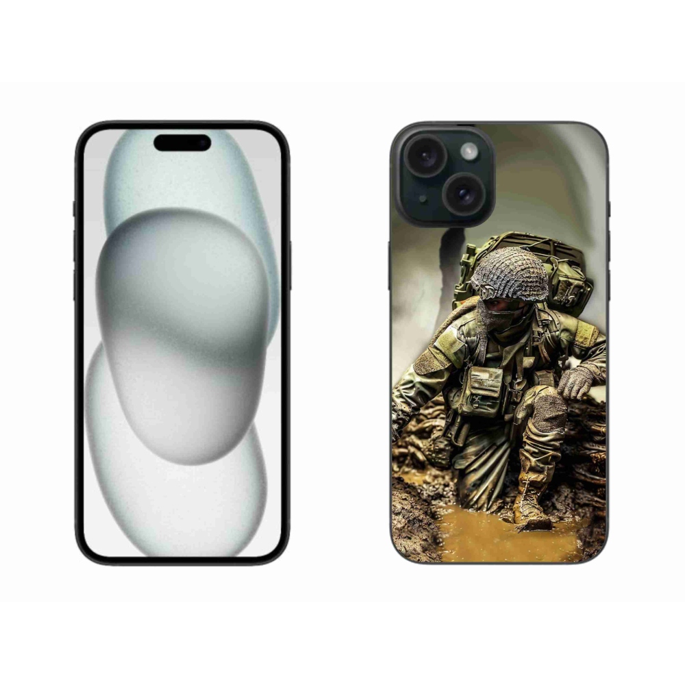 Gél védőburkolat mmCase iPhone 15 Plus készülékhez - katonás