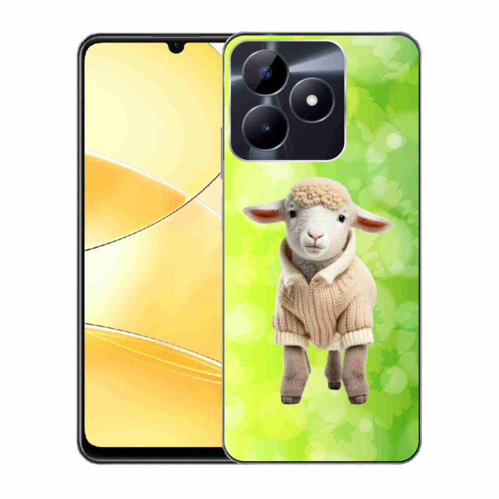 Zselés borítás mmCase a Realme C51/C53 készülékhez - bárány pulóverben