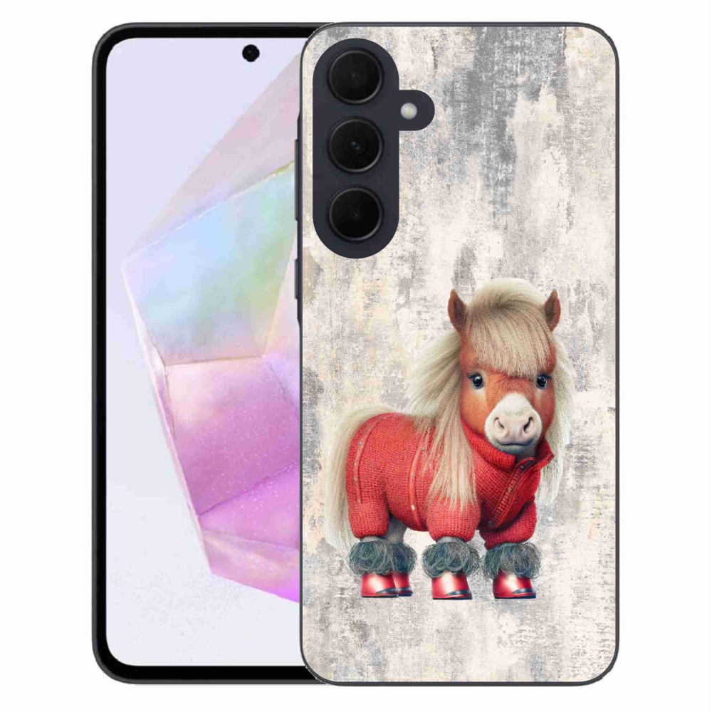 Gél borítás mmCase Samsung Galaxy A35 5G - póni pulóverben