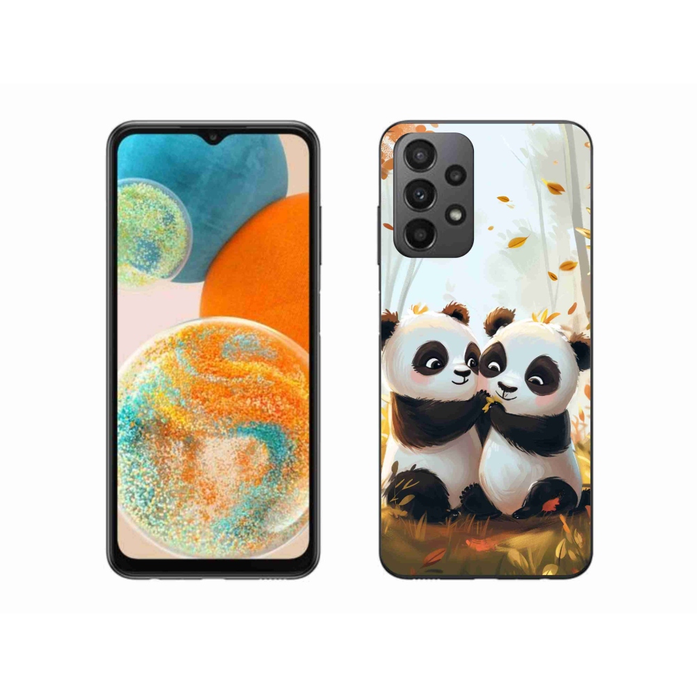 Zselés borítás mmCase Samsung Galaxy A23 4G/5G készülékhez - pandák
