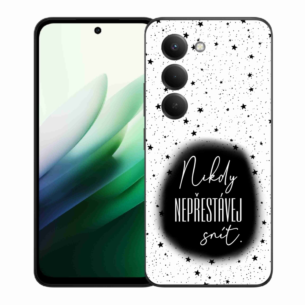 Gél borító mmCase a Xiaomi Redmi 15 5G-hez - idézet 1 fekete és fehér háttérrel