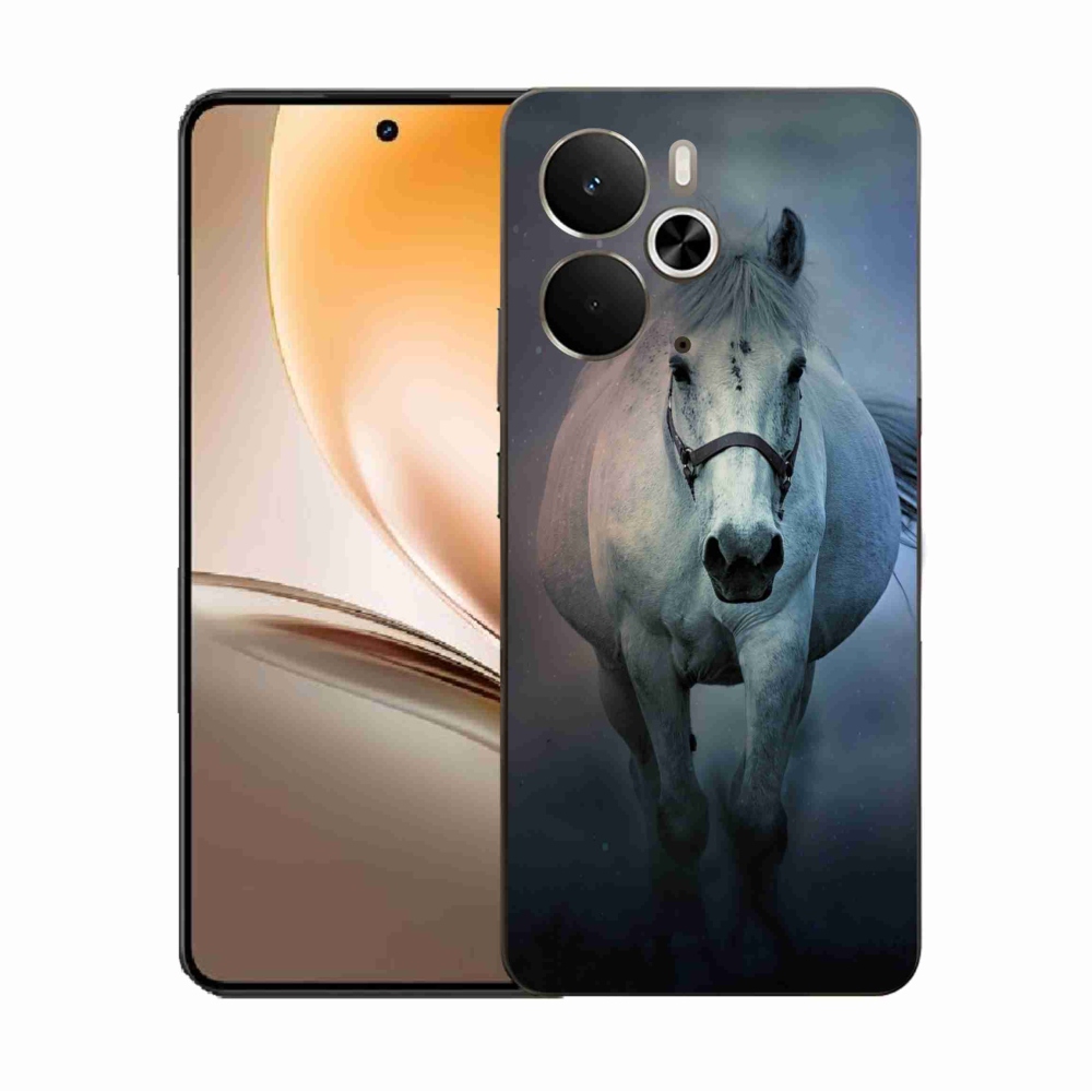 Gél borítás mmCase a Realme 14 5G/14T 5G számára - futó fehér ló