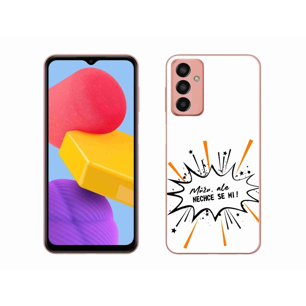 Gél borító mmCase Samsung Galaxy M13 készülékhez - vicces szöveg 11 fehér háttér