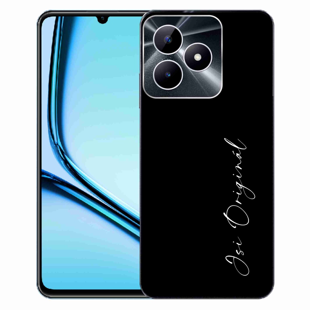 Gél borító mmCase a Realme Note 50-hez - te vagy az eredeti fekete háttér