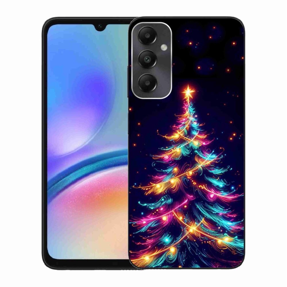 Gél borítás mmCase Samsung Galaxy A05s készülékhez - neon karácsonyfa