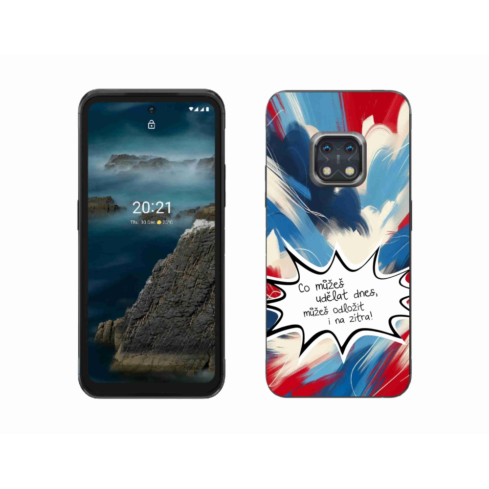 Gél borító mmCase a Nokia XR20 készülékhez - vicces szöveg 9 fehér háttér