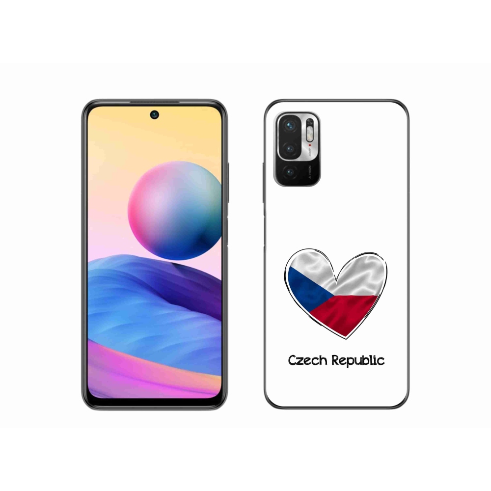 Gél borító mmCase a Xiaomi Poco M3 Pro/5G számára - szív zászló fehér háttérrel