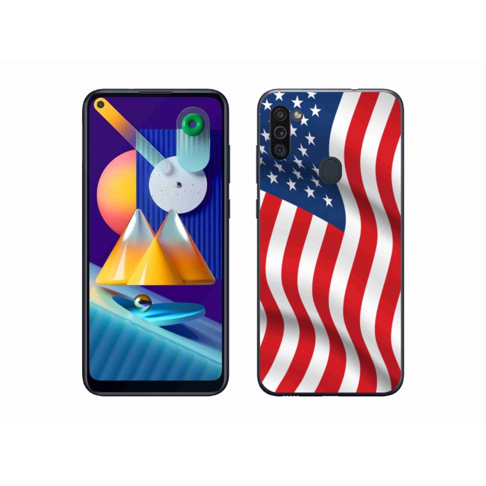 Gél borítás mmCase Samsung Galaxy M11 - USA zászlóhoz