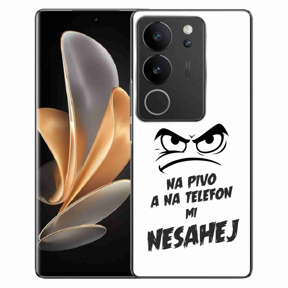 Gél borító mmCase a Vivo V29 5G-hez - sör motívum 2 fehér háttérrel