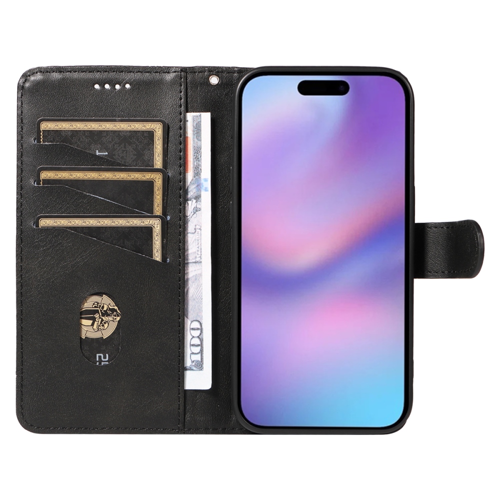 Póló alakú könyvtáska iPhone 17 készülékhez - fekete