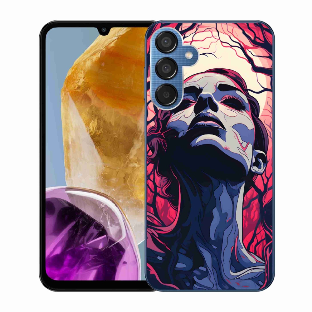 Gél borítás mmCase Samsung Galaxy M15 5G - absztrakt arc