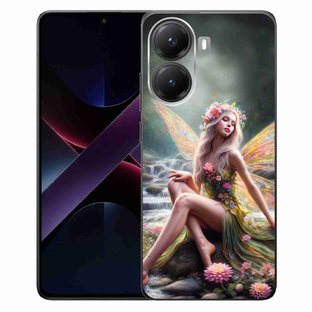 Gél borítás mmCase a Xiaomi Poco X7 Pro 5G - pillangó nőhöz 1