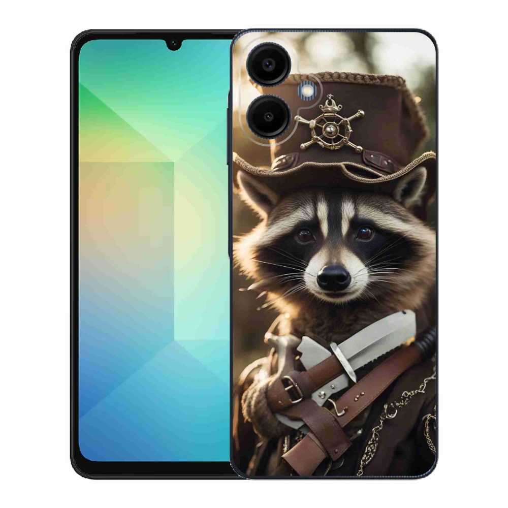 Zselés borítás mmCase Samsung Galaxy A06 4G - mosómedve egyenruhában