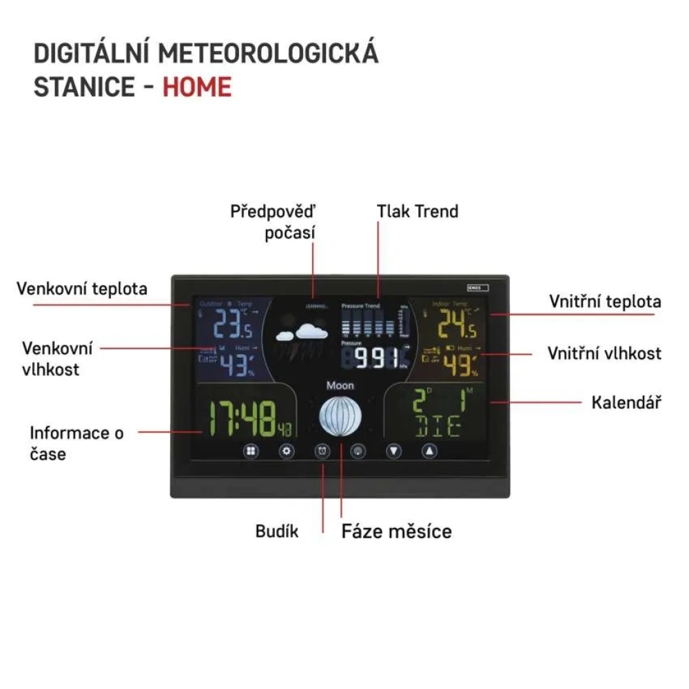 Otthoni vezeték nélküli időjárás-állomás E6018